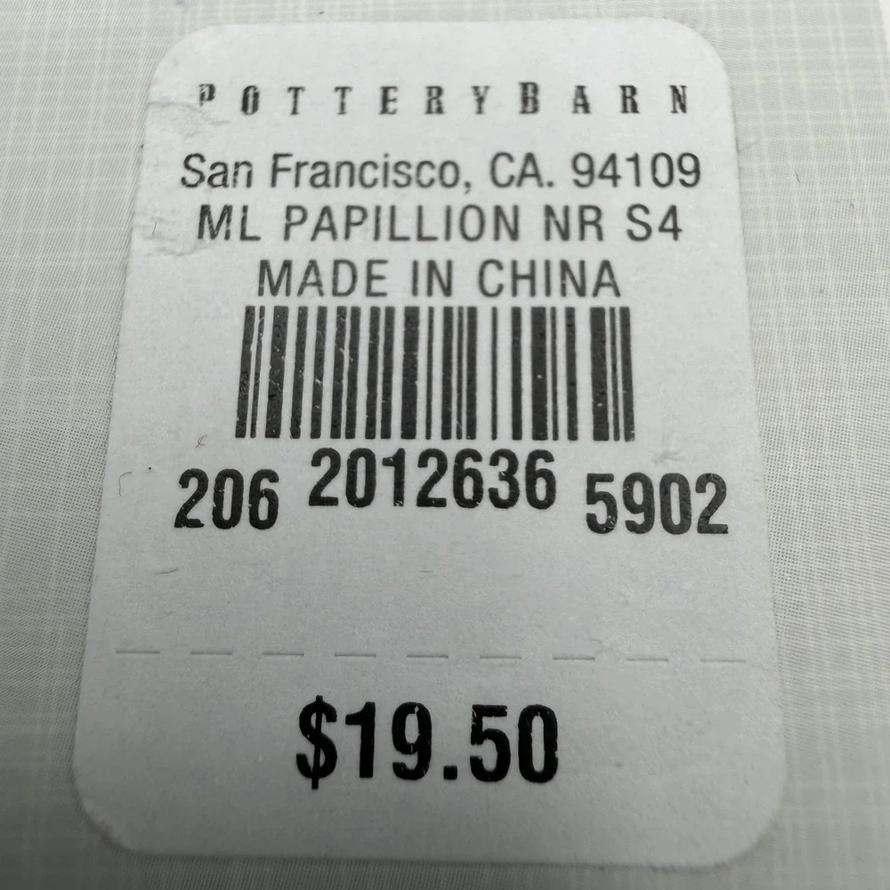 Pottery Barn Papillion Napkin Rings NEW Pink Butterfly Set of 4